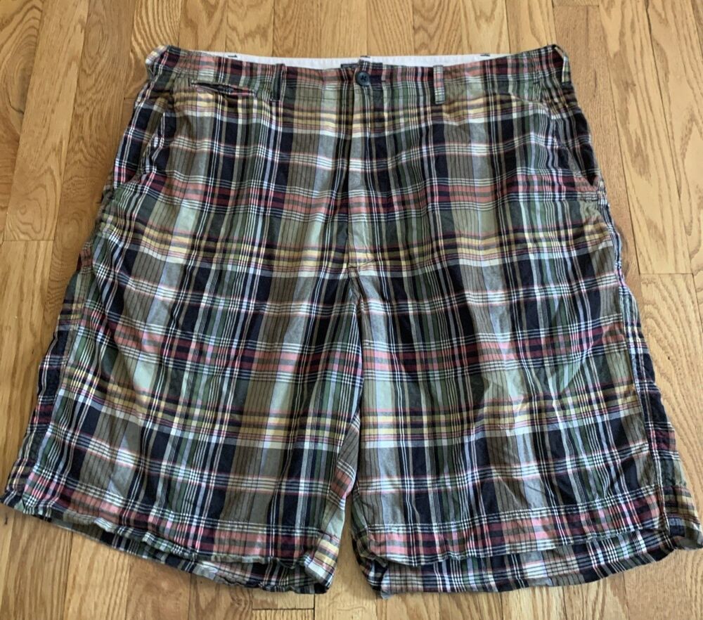 Polo Ralph Lauren Shorts Mens 38 Multicolored Chino Madras Plaid